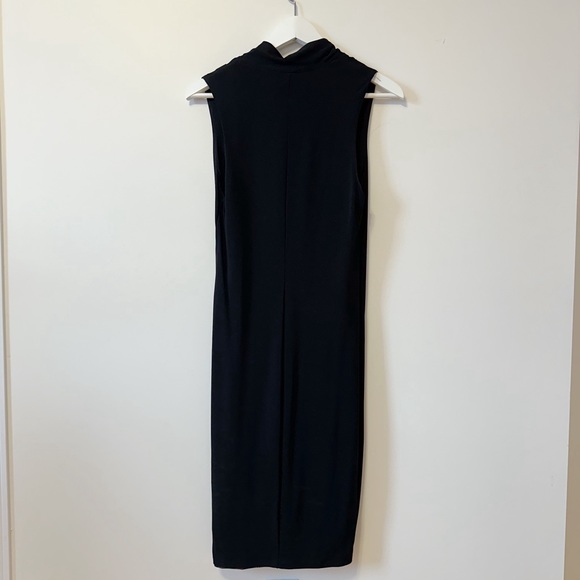 A/X Armani Exchange sleevesless v neck dress in black - Picture 7 of 7